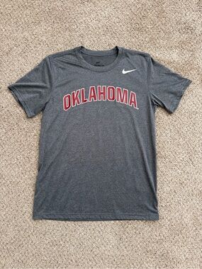 University of Oklahoma Nike Gray Dri-FIT Tee Men’s Size Small